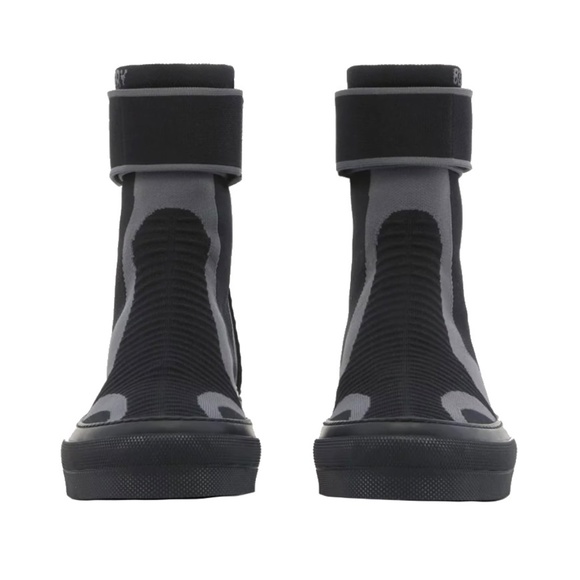 Burberry Knitted Stretch Nylon Sub High-Top Sneakers Ankle Boots Size 11 New - Picture 2 of 6